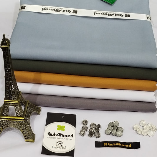 Pack of 5- Gul Ahmed Unstitched Wash n Wear Suits Bundle-GA5B03