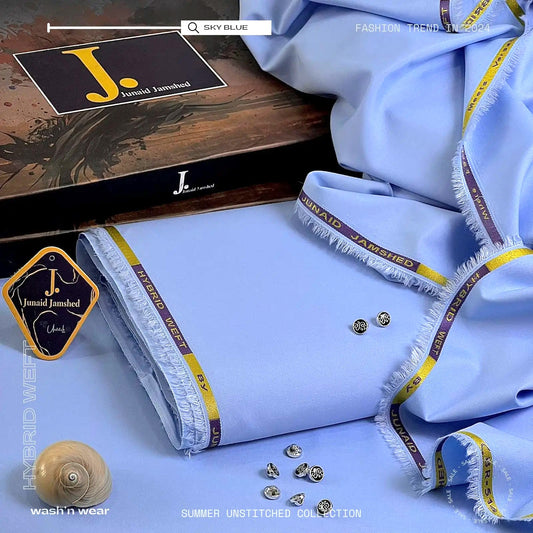 J. Unstitched Wash n Wear Suit for Men's-J02