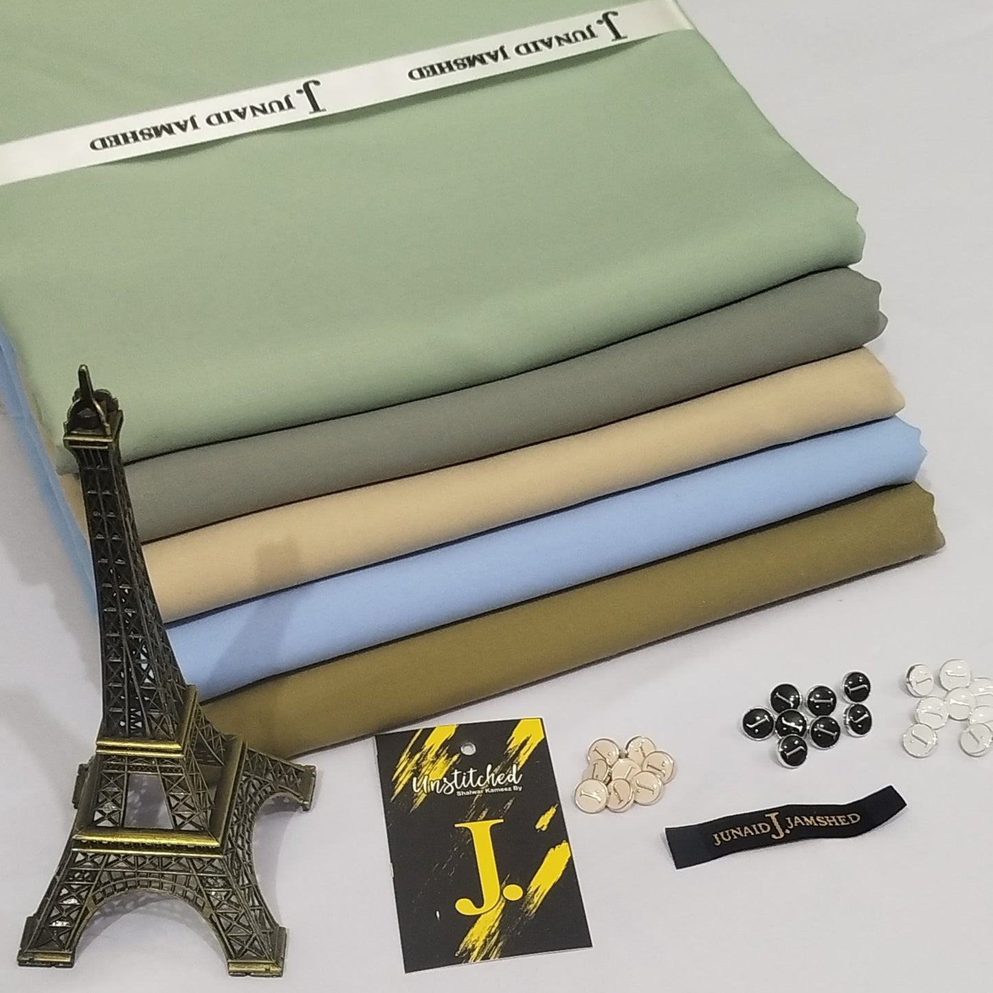 Pack of 5- J. Unstitched Wash n Wear Suits Bundle Deal - J5B01