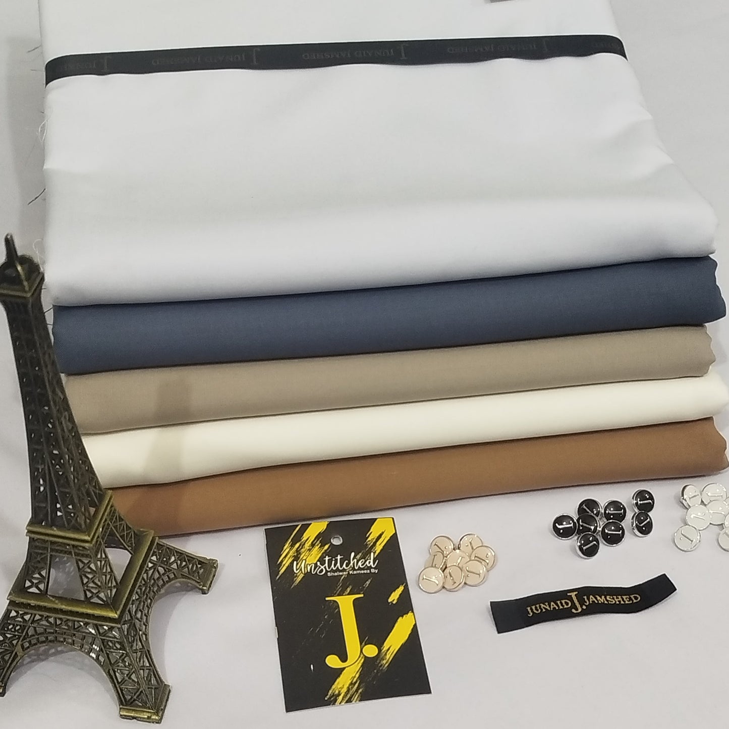 Pack of 5- J. Unstitched Wash n Wear Suits Bundle Deal- J5B02