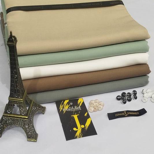 Pack of 5- J. Unstitched Wash n Wear Suits Bundle Deal - J5B03