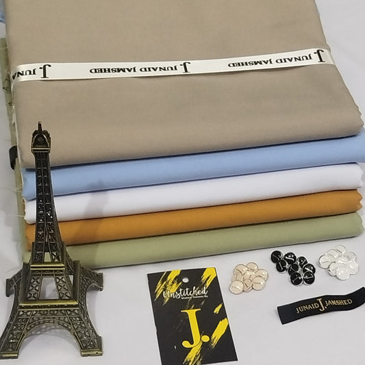 Pack of 5- J. Unstitched Wash n Wear Suits Bundle Deal- J5B04