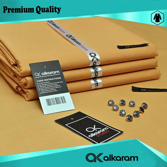 "Alkaram" Unstitched  Wash n Wear Suit for Men's - AK07