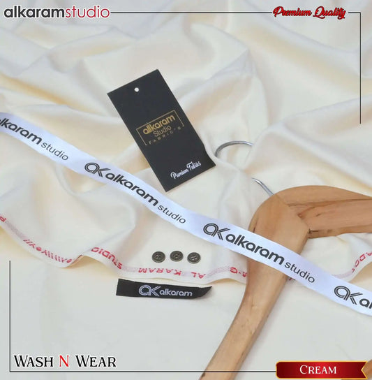 "Alkaram" Unstitched  Wash n Wear Suit for Men's - AK02