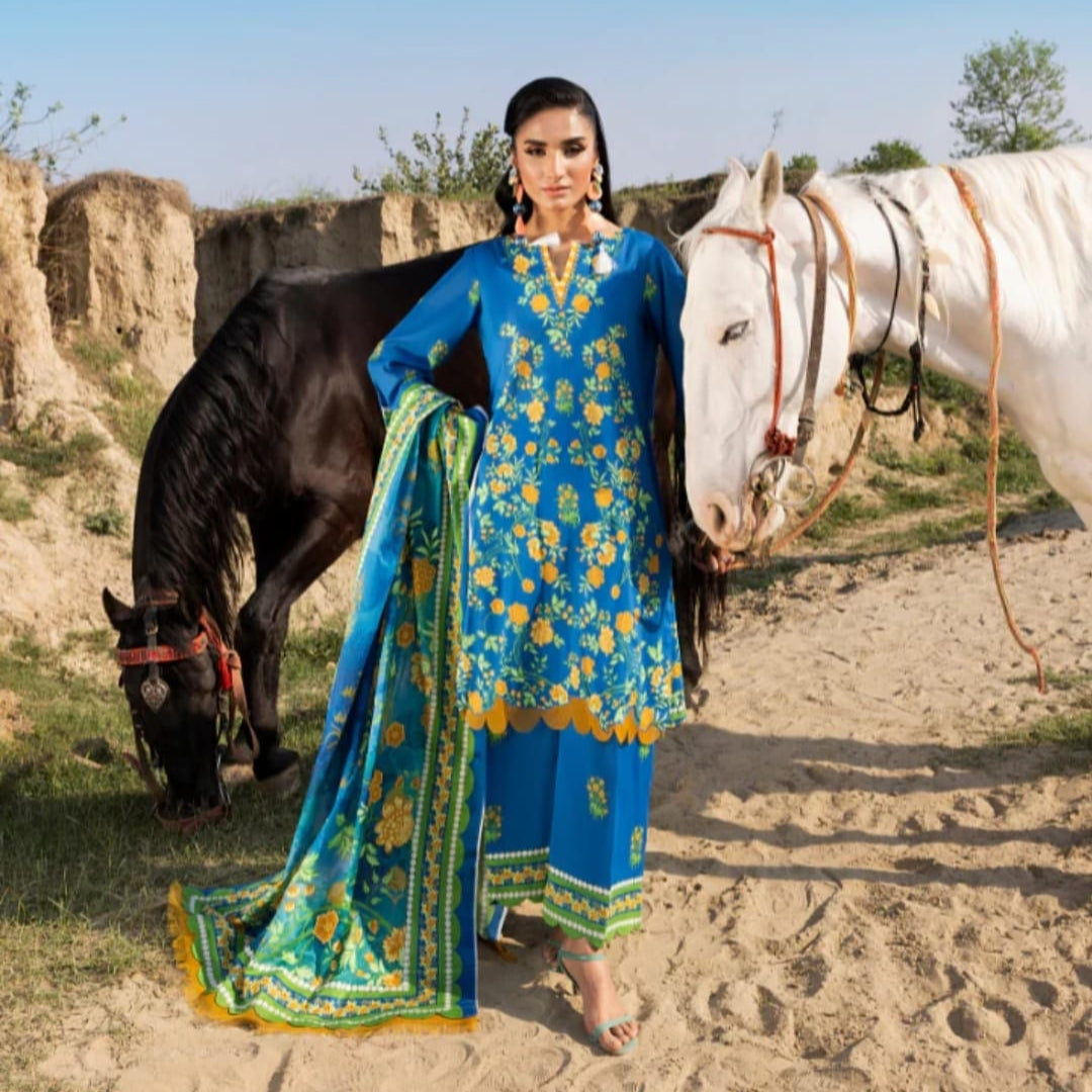 "Paltar" Women Un-Stitched Printed Lawn 3PC -PL01