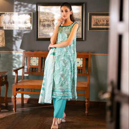 "Salina Regalia" Women Un-Stitched Printed Bana Dora Lawn 3PC -01