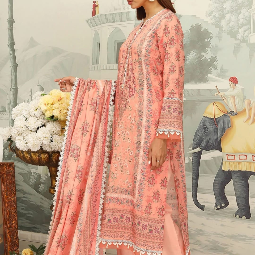 "Mausummery" Women Un-Stitched Printed Lawn 3PC -MSM01