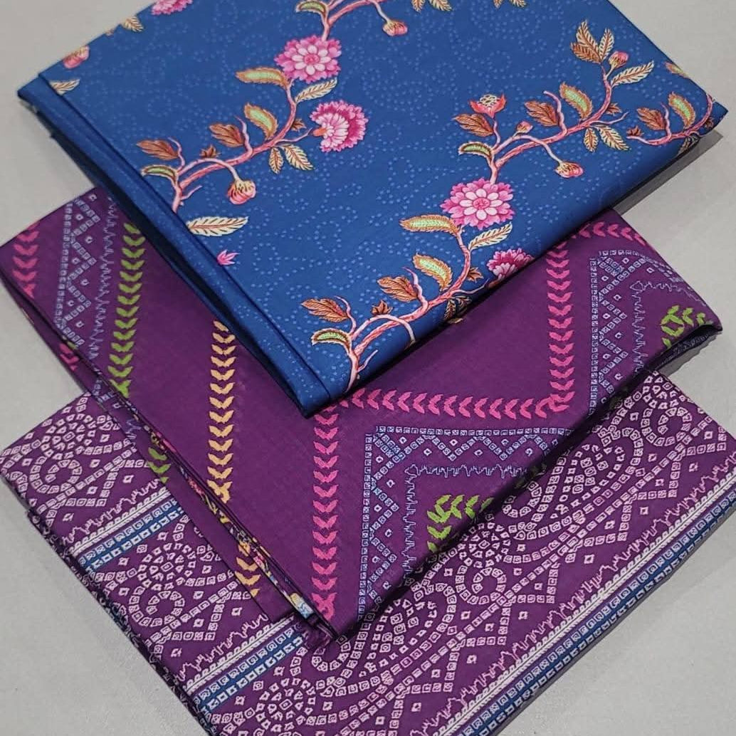 "Bonanza Satrangi" Women Un-Stitched Printed Lawn 3PC - BZW 03