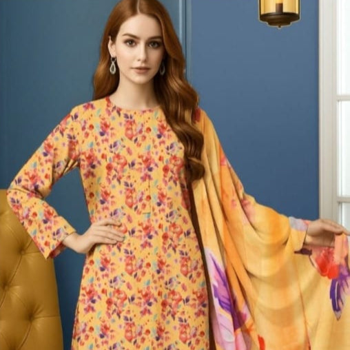 "Bareeze" Women Un-Stitched Printed Bana Doria Lawn 3PC -BZ03