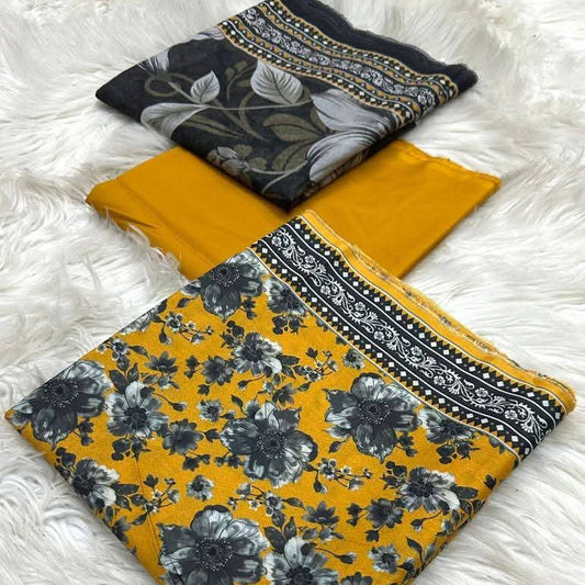 "Bin Saeed" Women Un-Stitched Printed Lawn 3PC - BS09