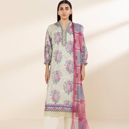 "SAPPHIRE" 100% Original Un-Stitched Printed Lawn 3PC Suit-SPH01