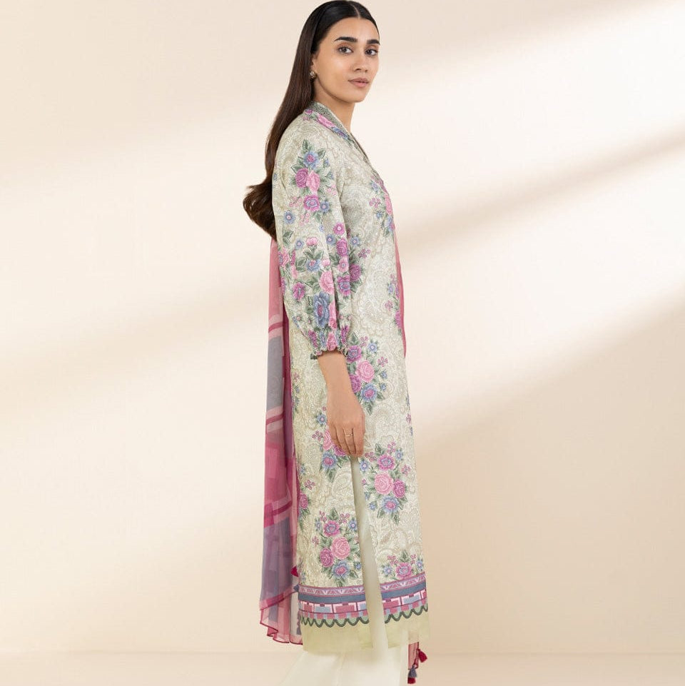 "SAPPHIRE" 100% Original Un-Stitched Printed Lawn 3PC Suit-SPH01