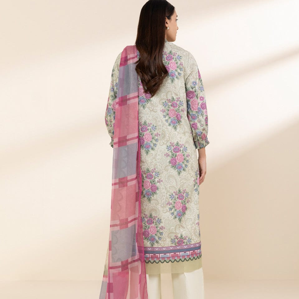"SAPPHIRE" 100% Original Un-Stitched Printed Lawn 3PC Suit-SPH01