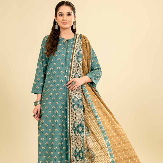 "Nishat" 100% Original Un-Stitched Printed Lawn 3PC Suit-NSH01