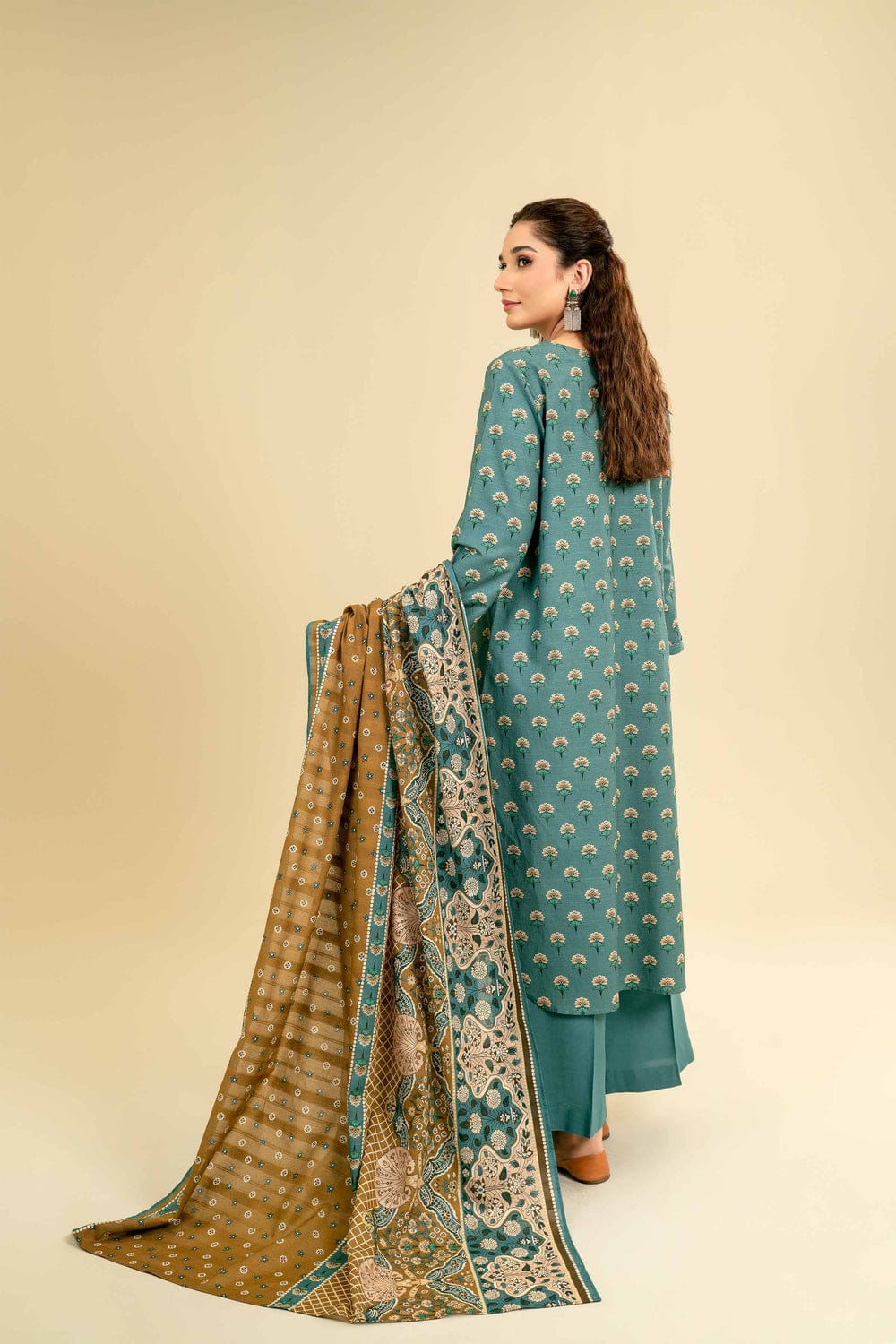 "Nishat" 100% Original Un-Stitched Printed Lawn 3PC Suit-NSH01