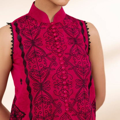 "Sapphire" Embroidered Jacquard Lawn Suit 3PC-SP01