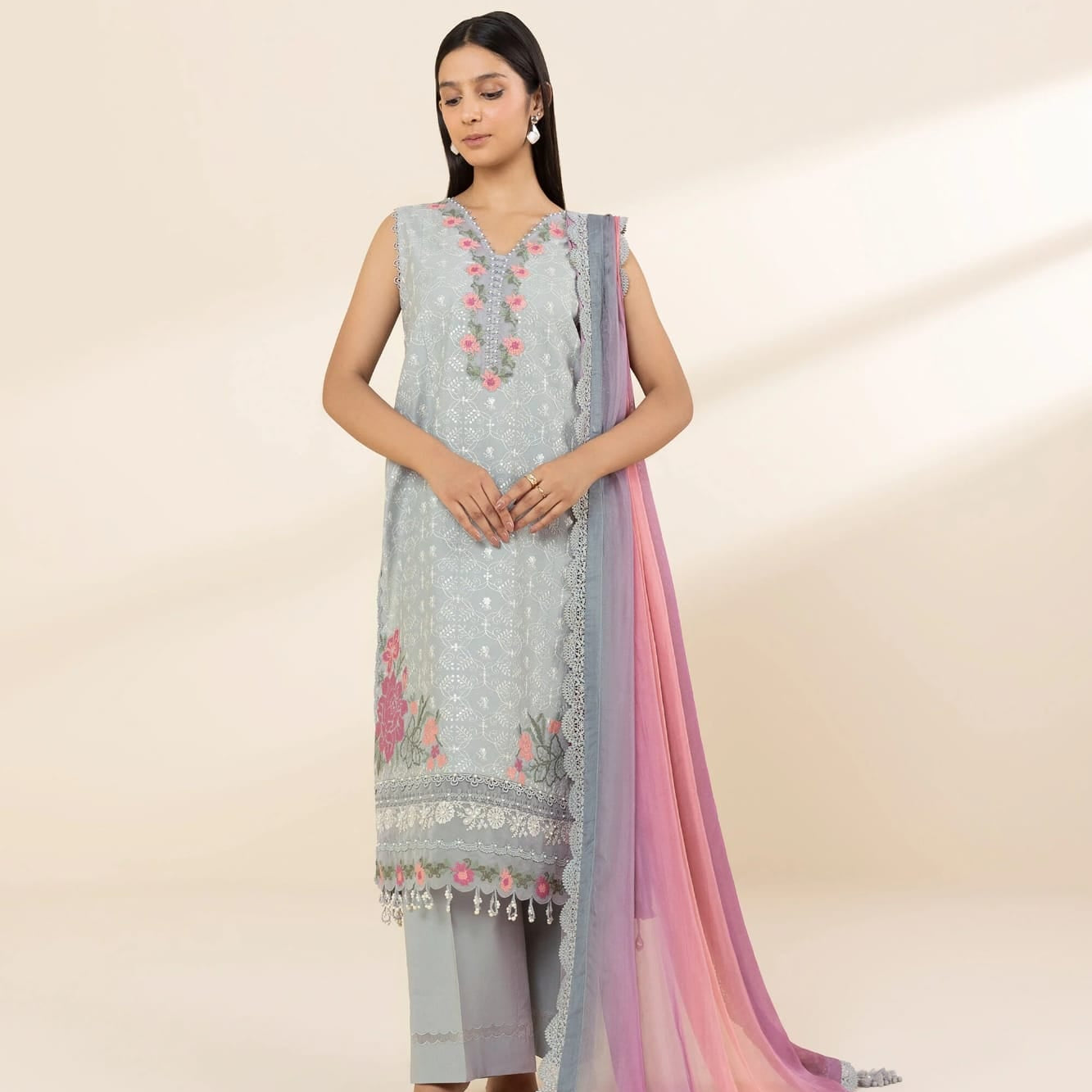 "Sapphire" Embroidered  Lawn Suit 3PC-SP03