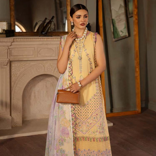 "Periwina by Gull Jee" Luxury Embroidered  Lawn Suit 3PC-GJP 04