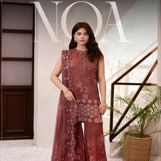 "NOA by Gull Jee" Luxury Embroidered  Lawn Suit 3PC-GJN 01