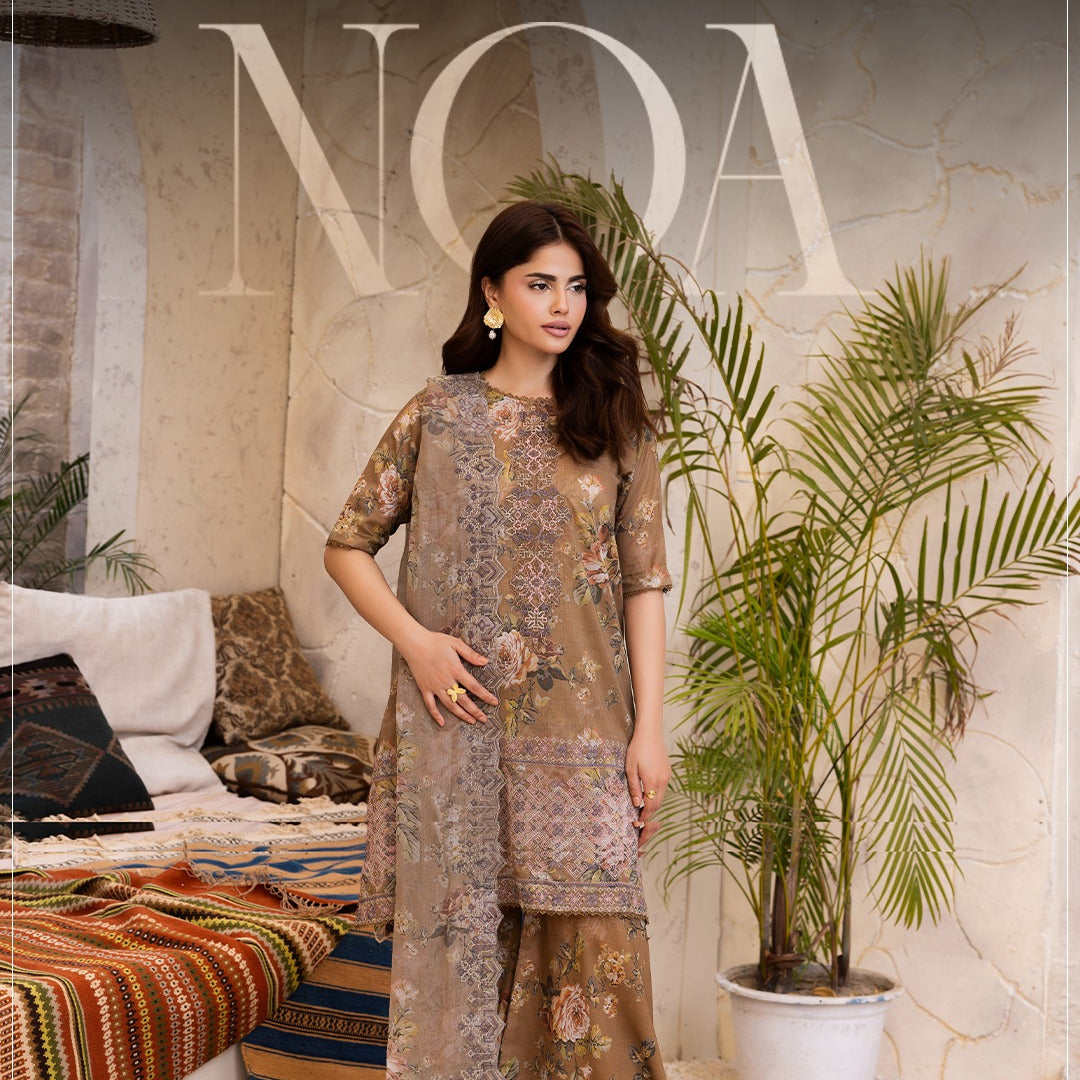 "NOA by Gull Jee" Luxury Embroidered  Lawn Suit 3PC-GJN 02