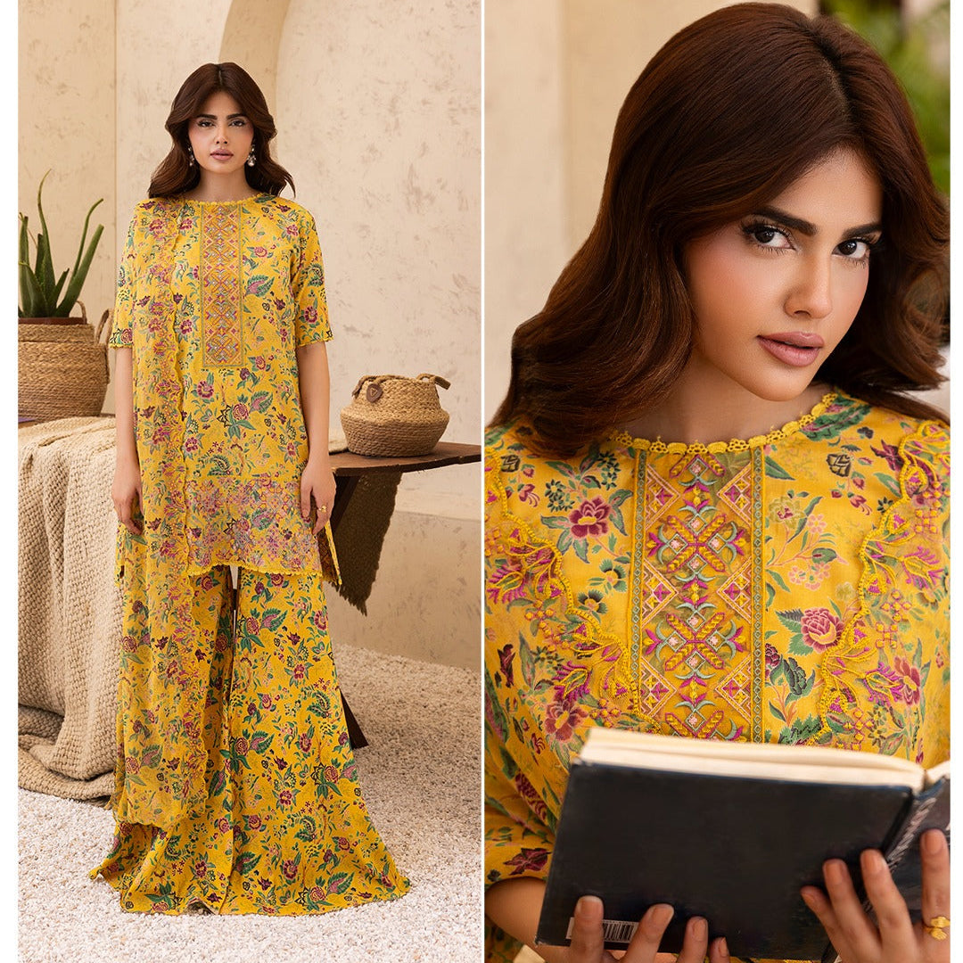 "NOA by Gull Jee" Luxury Embroidered  Lawn Suit 3PC-GJN 08