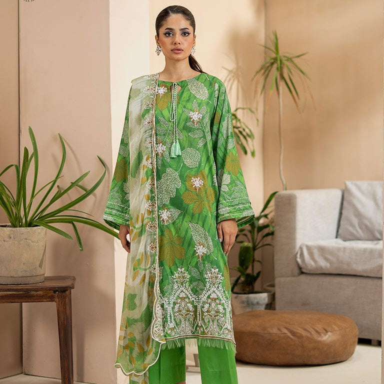 "Mishaal by Gull Jee" Luxury Embroidered  Lawn Suit 3PC-GJM 03