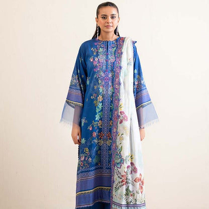 "Hania by Gull Jee" Luxury Embroidered  Lawn Suit 3PC-GJH 01