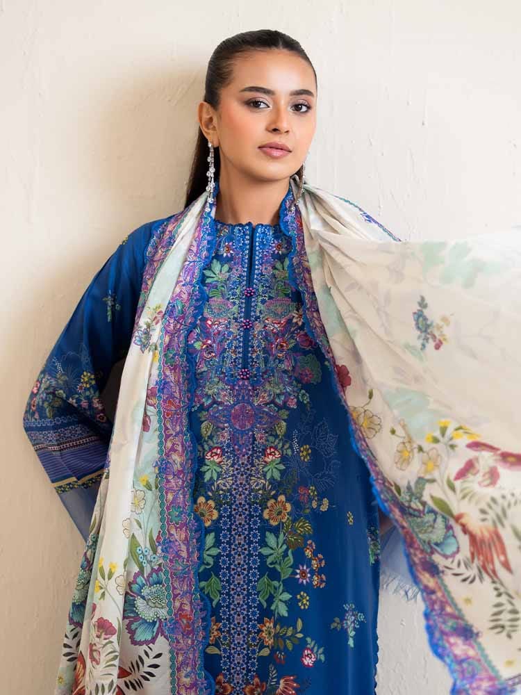 "Hania by Gull Jee" Luxury Embroidered  Lawn Suit 3PC-GJH 01