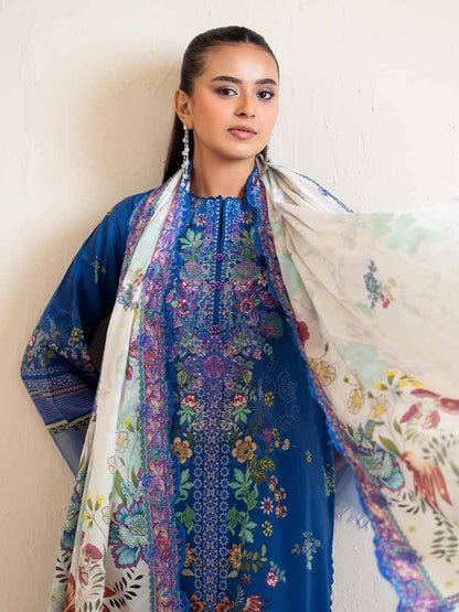 "Hania by Gull Jee" Luxury Embroidered  Lawn Suit 3PC-GJH 01