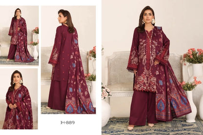"Milza by Johra" Women Un-Stitched Embroidered Lawn 3PC-02
