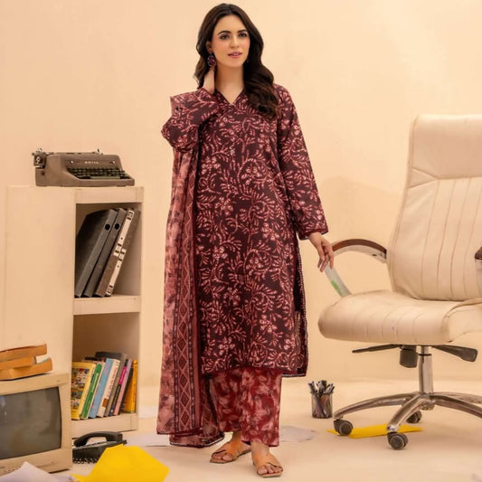 "ZESH" Women Un-Stitched Printed Lawn 3PC -ZS03