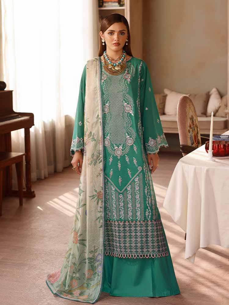 "Periwina by Gull Jee" Luxury Embroidered  Lawn Suit 3PC-GJP 01