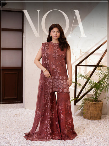 "NOA by Gull Jee" Luxury Embroidered  Lawn Suit 3PC-GJN 01