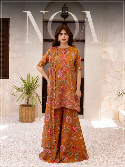 "NOA by Gull Jee" Luxury Embroidered  Lawn Suit 3PC-GJN 04