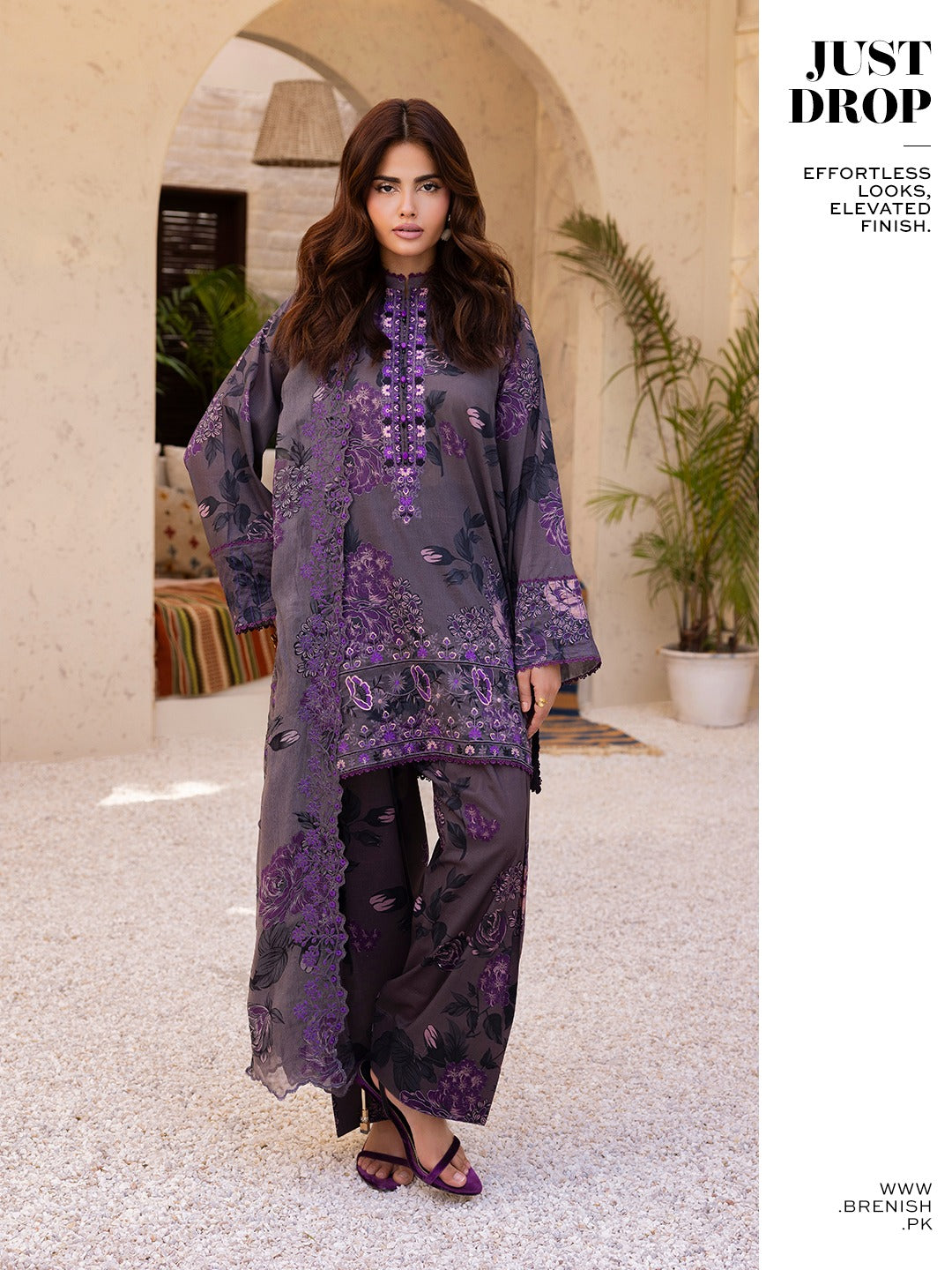 "NOA by Gull Jee" Luxury Embroidered  Lawn Suit 3PC-GJN 05