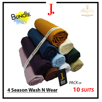 Pack of 10- J. Unstitched Wash n Wear Suits Bundle Deal 01