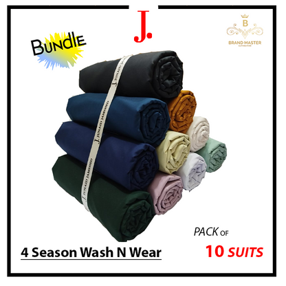 Pack of 10- J. Unstitched Wash n Wear Suits Bundle Deal 02